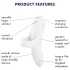 Satisfyer Bold Lover - вибратор за пръст - акумулаторен, водоустойчив, бял