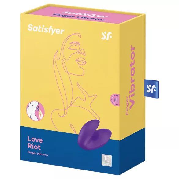 Satisfyer Love Riot - презареждащ се водоустойчив вибратор за пръсти - лилав