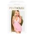 Penthouse - комплект от дантела с нашийник - розов - M/L