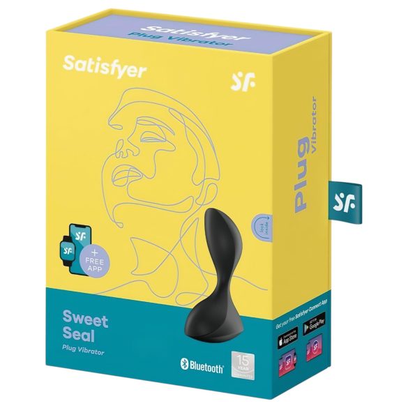 Satisfyer Sweet Seal - анален вибратор с приложение - черен