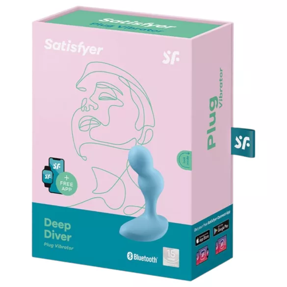 Satisfyer Deep Diver - анален вибратор с управление чрез приложение (син)