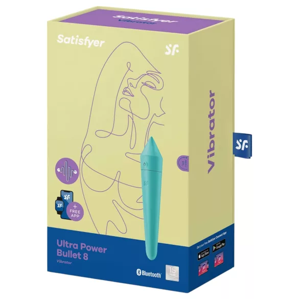 Satisfyer Ultra Power Bullet 8 - вибратор с управление чрез приложение (зелен)