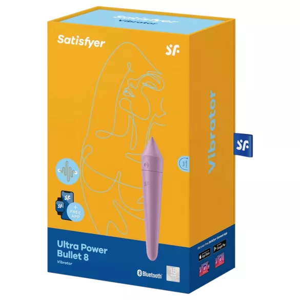 Satisfyer Ultra Power Bullet 8 - вибратор с управление чрез приложение (лилав)