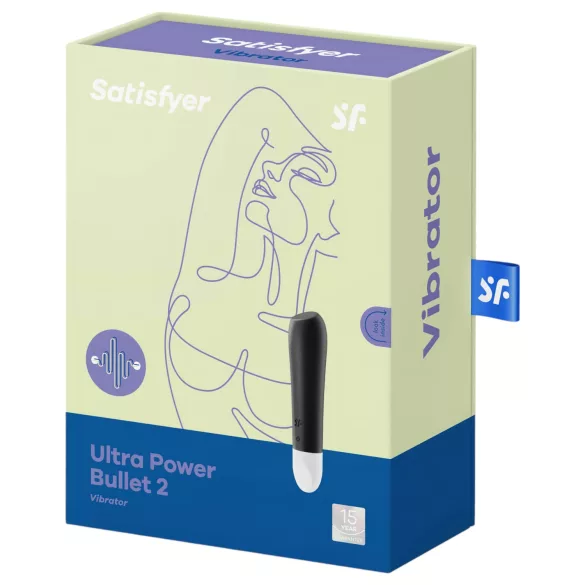 Satisfyer Ultra Power Bullet 2 - вибратор куршум - водоустойчив - черен