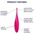 Satisfyer Twirling Fun - клиторен вибратор - презареждащ се, водоустойчив, розов