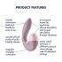 Satisfyer Supernova - акумулаторен 2в1 вибратор с въздушни вълни (розов)
