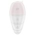 Satisfyer Supernova - акумулаторен, въздушен 2в1 вибратор (бял)