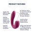 Satisfyer Sunray - презареждащ се, вълнуващ 2в1 вибратор (червен)