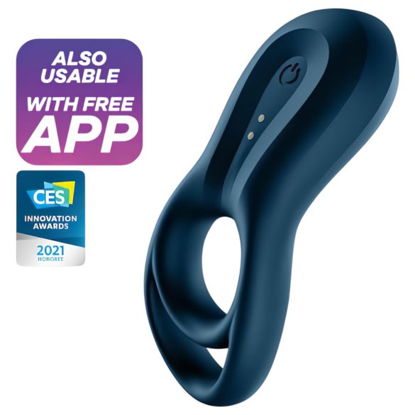 Satisfyer Epic Duo - интелигентен вибриращ пенис пръстен (черен)