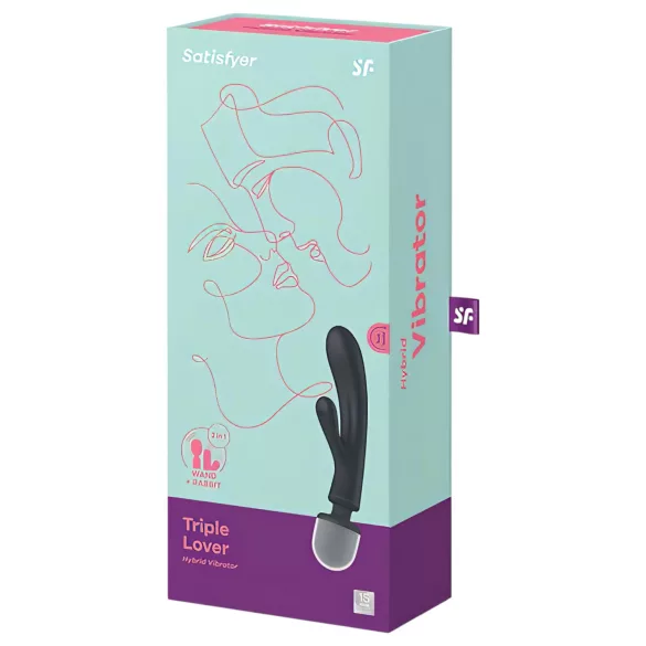 Satisfyer Triple Lover - вибратор за G-точка и масаж - сребрист