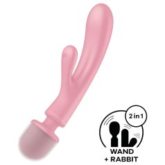   Satisfyer Triple Lover - вибратор за G-точка и масаж - розов