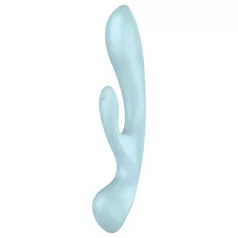   Satisfyer Triple Oh - вибратор с клитор стимулатор - акумулаторен - син