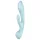 Satisfyer Triple Oh - вибратор с клитор стимулатор - акумулаторен - син