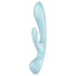 Satisfyer Triple Oh - вибратор с клитор стимулатор - акумулаторен - син