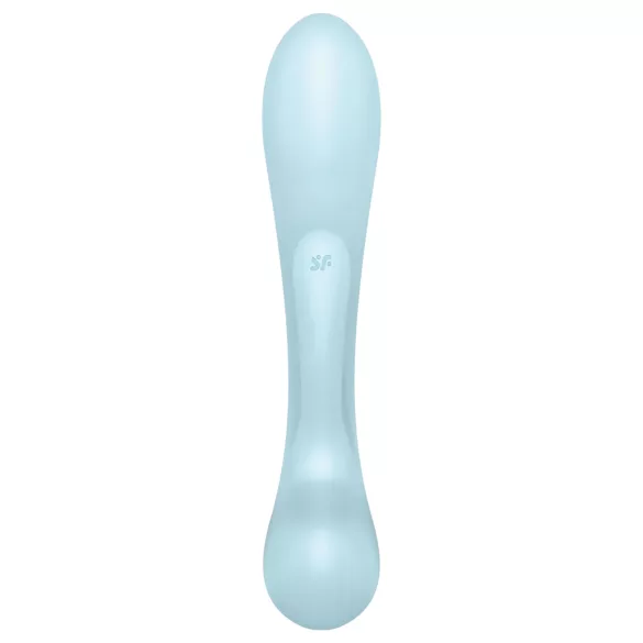 Satisfyer Triple Oh - вибратор с клитор стимулатор - акумулаторен - син