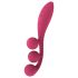 Satisfyer Tri Ball 1 - акумулаторен, многофункционален вибратор (червен)