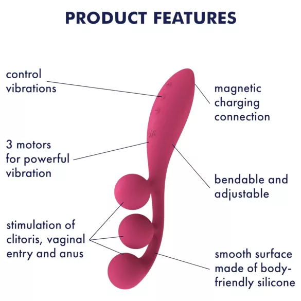 Satisfyer Tri Ball 1 - вибратор с презареждаща батерия - многофункционален