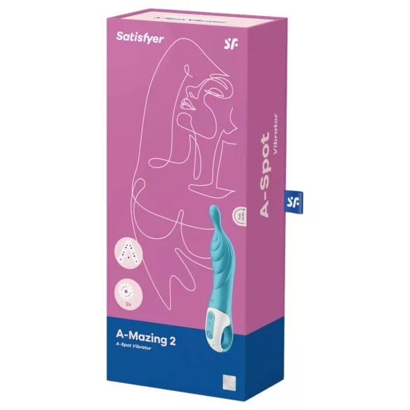 Satisfyer A-Mazing 2 - вибратор за A-точка с акумулатор - тюркоаз