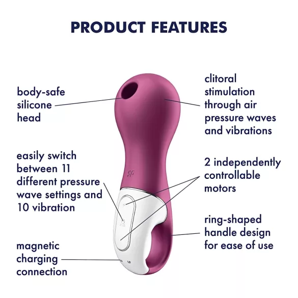 Satisfyer Lucky Libra - вибратор с въздушни вълни за клитор - лилав