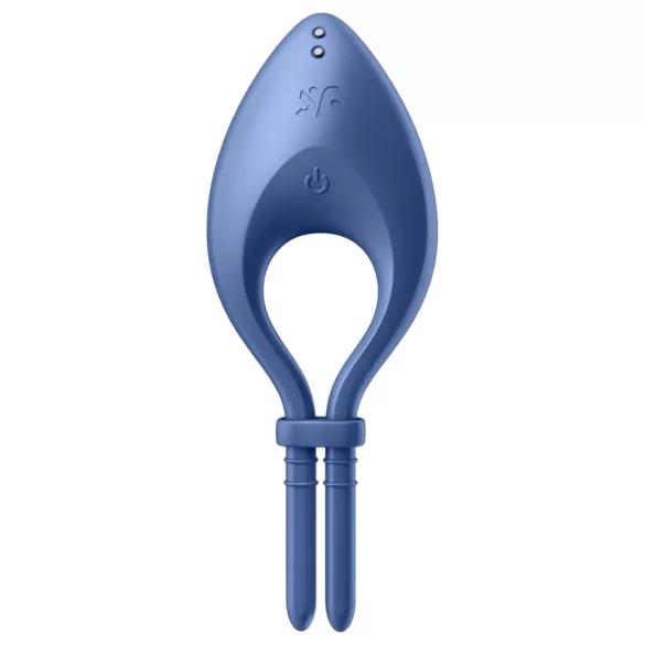 Satisfyer Bullseye - вибриращ пръстен за пенис с управление чрез приложение, за мъже (син)
