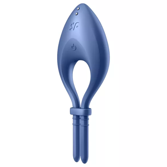 Satisfyer Bullseye - вибриращ пръстен за пенис с управление чрез приложение, за мъже (син)