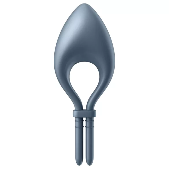 Satisfyer Bullseye - вибриращ пенис пръстен с управление през телефон - сив