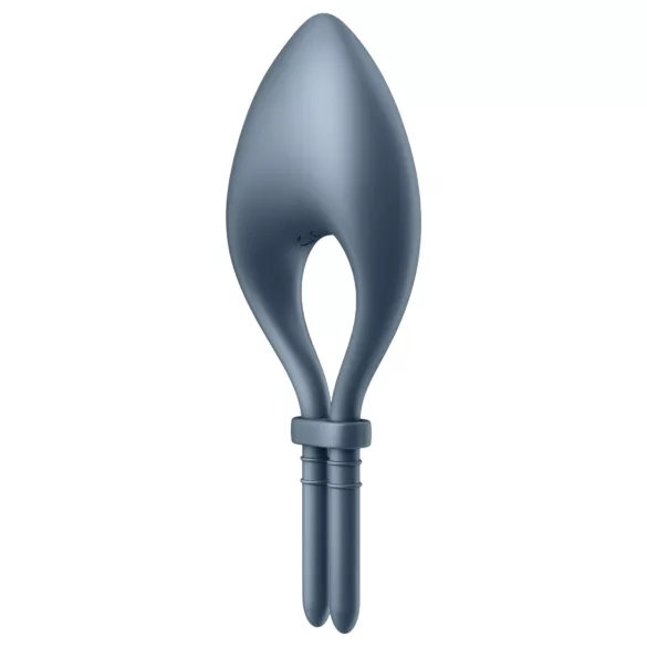 Satisfyer Bullseye - вибриращ пенис пръстен с управление през телефон - сив