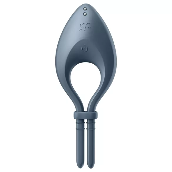 Satisfyer Bullseye - вибриращ пенис пръстен с управление през телефон - сив