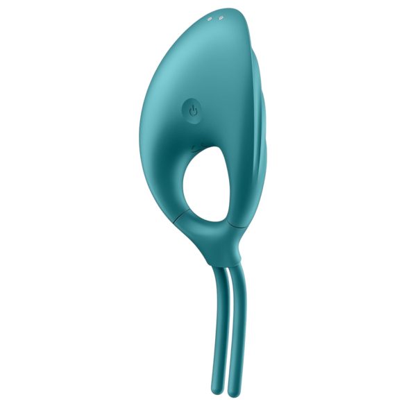 Satisfyer Swordsman - акумулаторен, вибриращ пръстен за пенис (зелен)