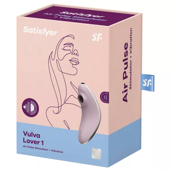 Satisfyer Vulva Lover 1 - вибратор за клитор с въздушни вълни - лилав