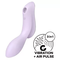   Satisfyer Curvy Trinity 2 - вибратор с въздушни вълни 2в1 - лилав
