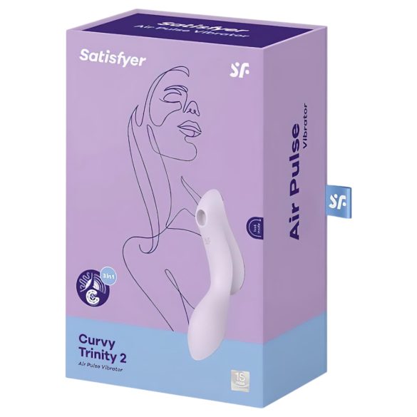 Satisfyer Curvy Trinity 2 - вълнуващ 2в1 вибратор (лилав)