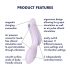 Satisfyer Curvy Trinity 2 - вълнуващ 2в1 вибратор (лилав)
