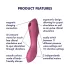 Satisfyer Curvy Trinity 3 - въздушен и вибриращ стимулатор 2в1 - червен