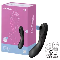   Satisfyer Curvy Trinity 4 - въздушно-вълнов 2 в 1 вибратор (черен)