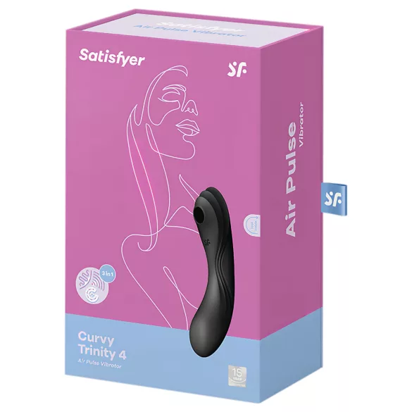 Satisfyer Curvy Trinity 4 - въздушно-вълнов 2 в 1 вибратор (черен)