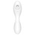 Сатисфайер Curvy Trinity 5+ - умен 2в1 вибратор (бял)