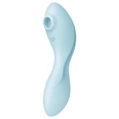   Satisfyer Curvy Trinity 5+ - вибратор 2в1 с приложение - син
