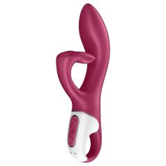   Satisfyer Embrace Me - вибратор с клиторен стимулатор - акумулаторен - червен