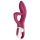 Satisfyer Embrace Me - акумулаторен вибратор с клиторна приставка (червен)