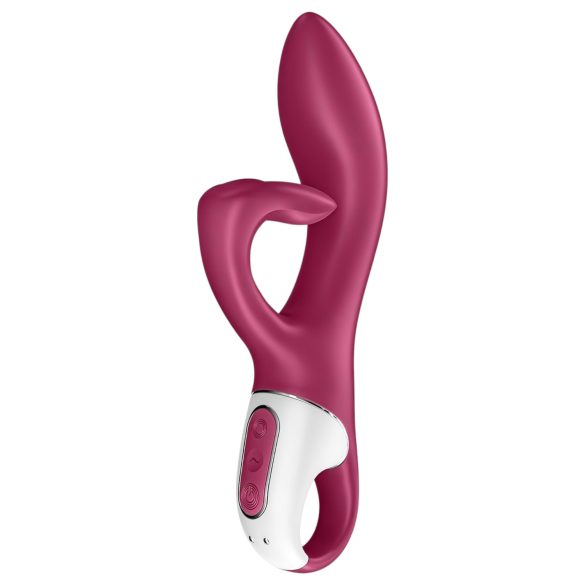 Satisfyer Embrace Me - акумулаторен вибратор с клиторна приставка (червен)