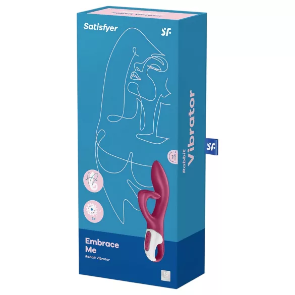 Satisfyer Embrace Me - вибратор с клиторен стимулатор - акумулаторен - червен