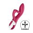 Satisfyer Embrace Me - акумулаторен вибратор с клиторна приставка (червен)