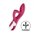 Satisfyer Embrace Me - вибратор с клиторен стимулатор - акумулаторен - червен