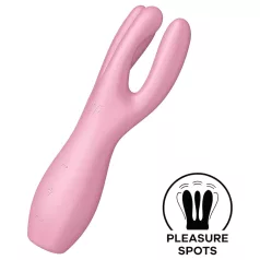   Satisfyer Threesome 3 - клиторен вибратор с акумулатор - розов
