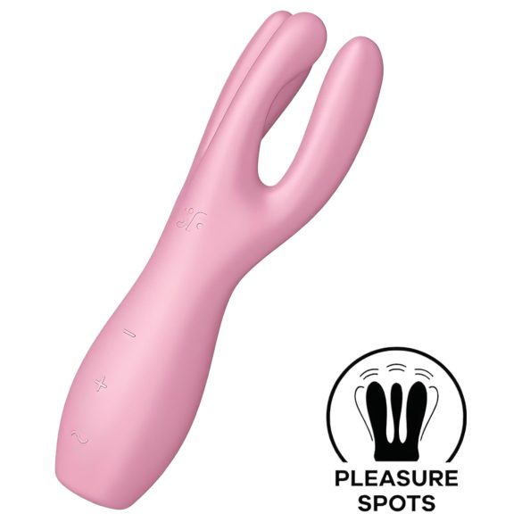 Satisfyer Threesome 3 - Акумулаторен вибратор за клитор (розов)
