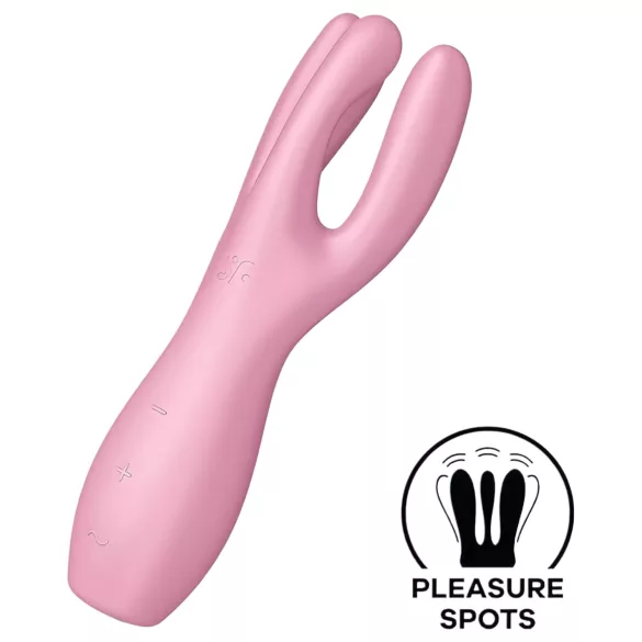 Satisfyer Threesome 3 - клиторен вибратор с акумулатор - розов