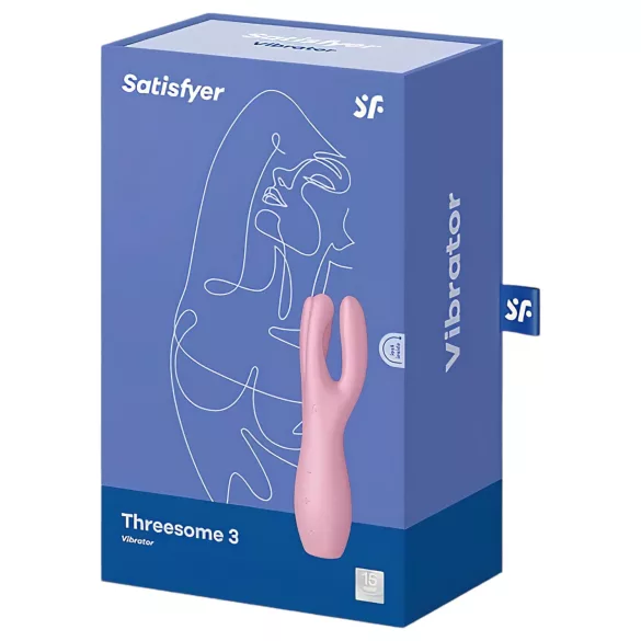 Satisfyer Threesome 3 - клиторен вибратор с акумулатор - розов