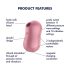 Satisfyer Cotton Candy - клиторен вибратор с въздушни вълни (коралов)
