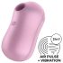 Satisfyer Памучен Бонбон - акумулаторен въздушно-вълнов клитор стимулатор (лилав)